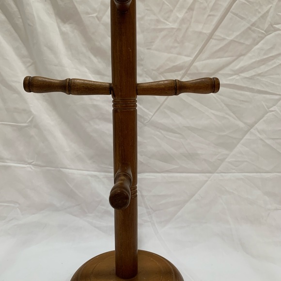 Vintage wood coffee mug stand - Picture 4 of 8